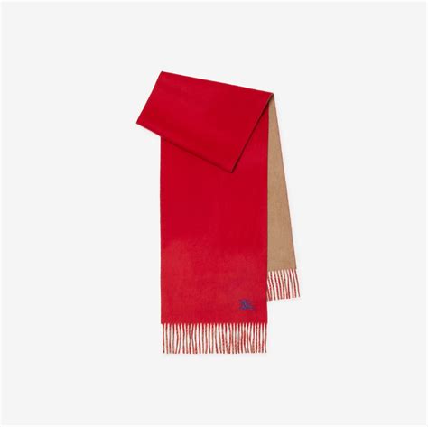 Reversible Cashmere Scarf in Pillar/camel 